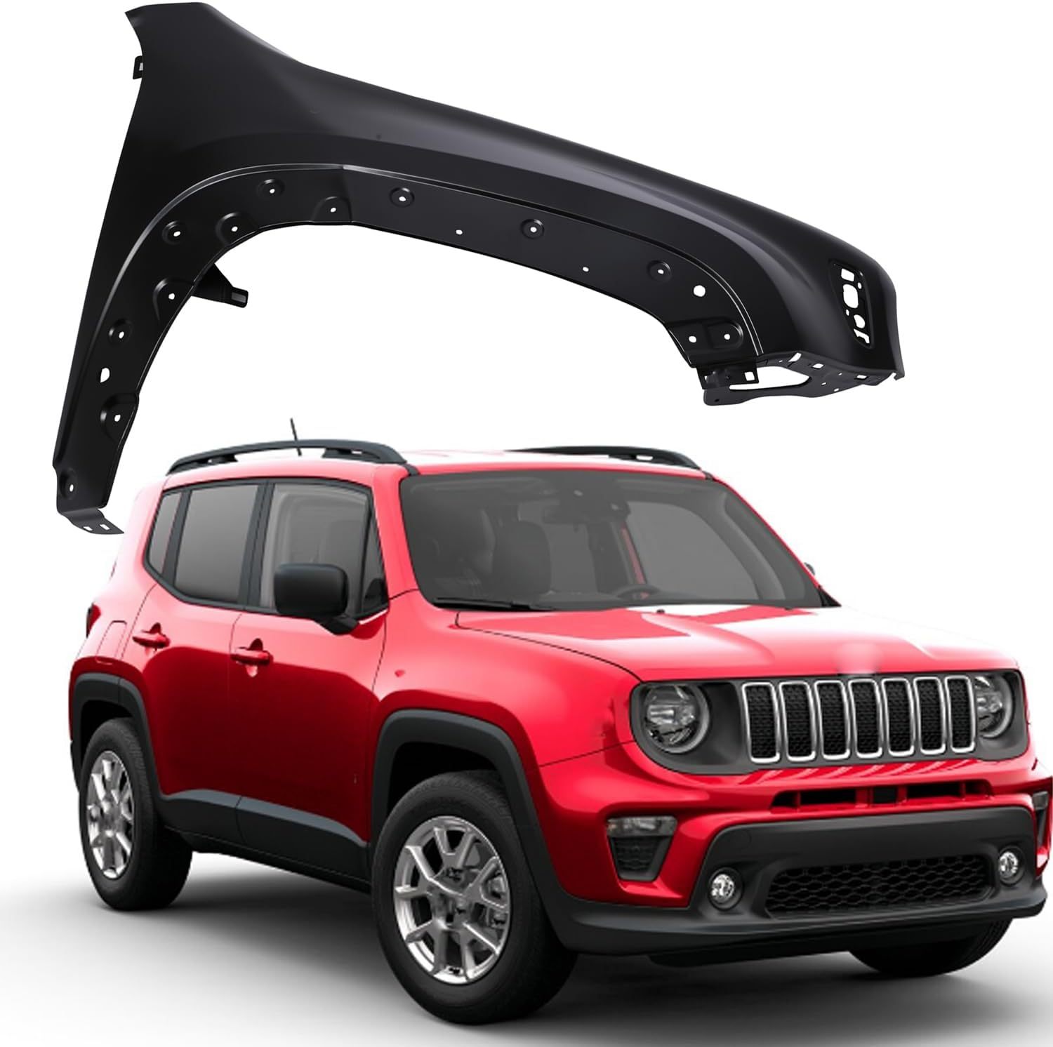 Front Passenger Side Fender Compatible with 2015-2023 Jeep Renegade Car Right Fender Replacement OEM 68307086AA