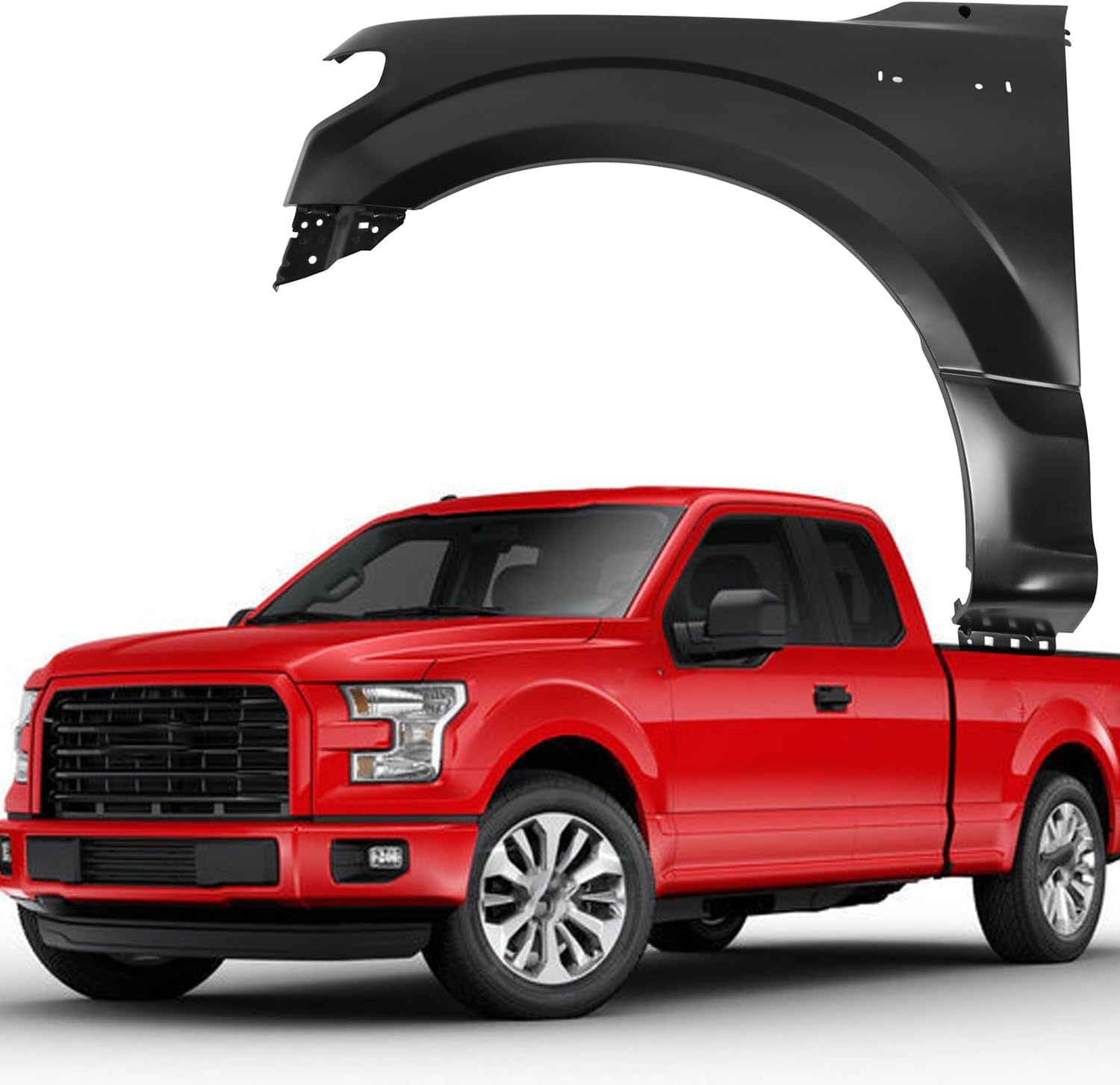 Front Left Fender Compatible with 2015-2020 Ford F-150 Drive Side Steel Primed Replacement Of JL3Z16006A