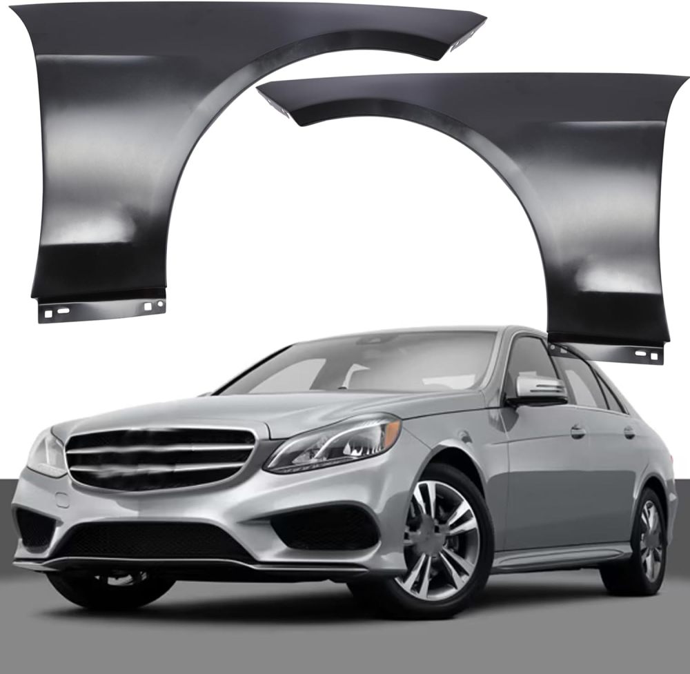 Front Fender Compatible with 2010-2016 Mercedes Benz E350 Sedan/Wagon Replacement for 2128801118/2128801218 Steel Fender Panel (Driver SidePassenger Side)