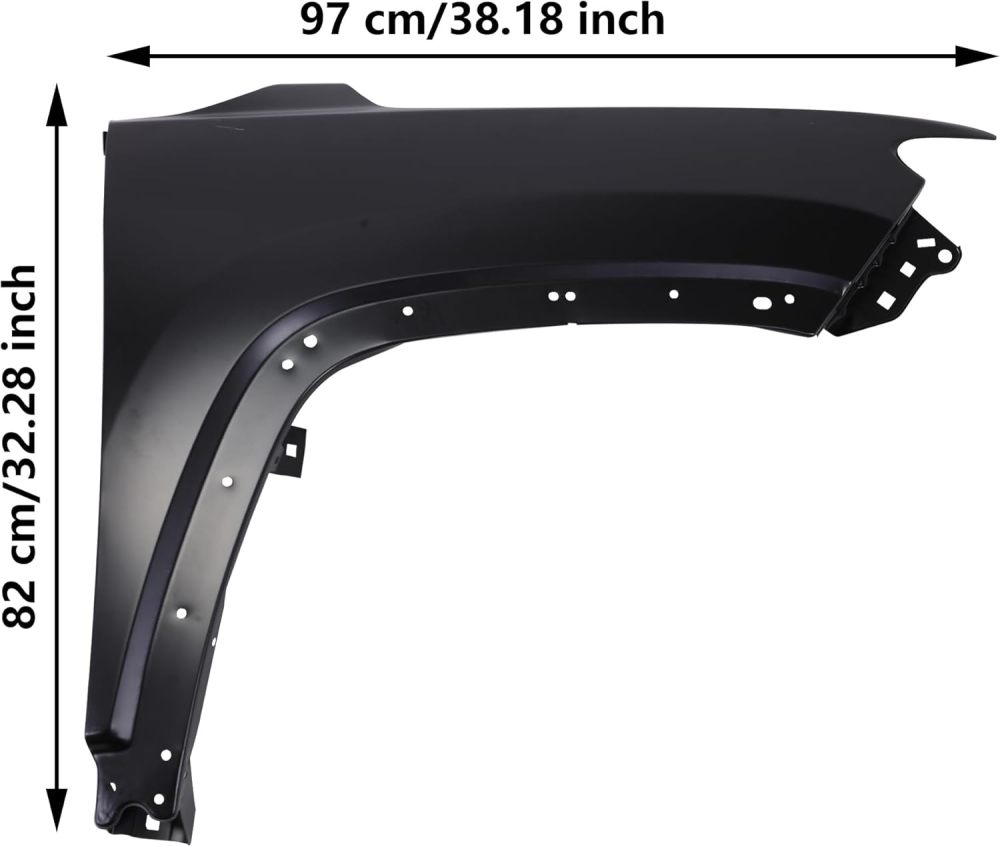 Front Fender Compatible With 2017-2023 Jeep Compass Primed Steel Passenger Side for OEM 68430056AA