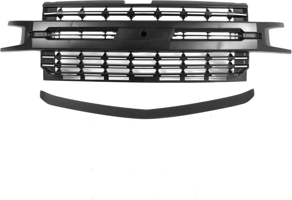 For 2019 2020 2021 Chevy Chevrolet Silverado 1500 Front Bumper Hood Upper Grille Plastic Replacement 84493319