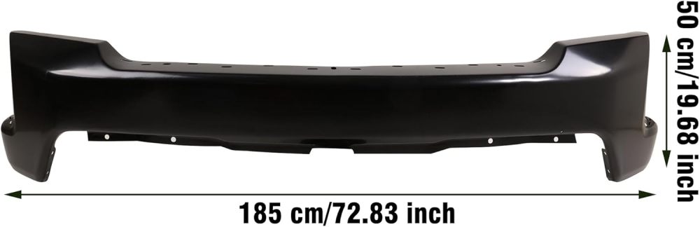Compatible with 2019 2020 2021 Chevy Silverado 1500 Front Bumper Face Bar Black w/o Sensor Holes OEM 84588804