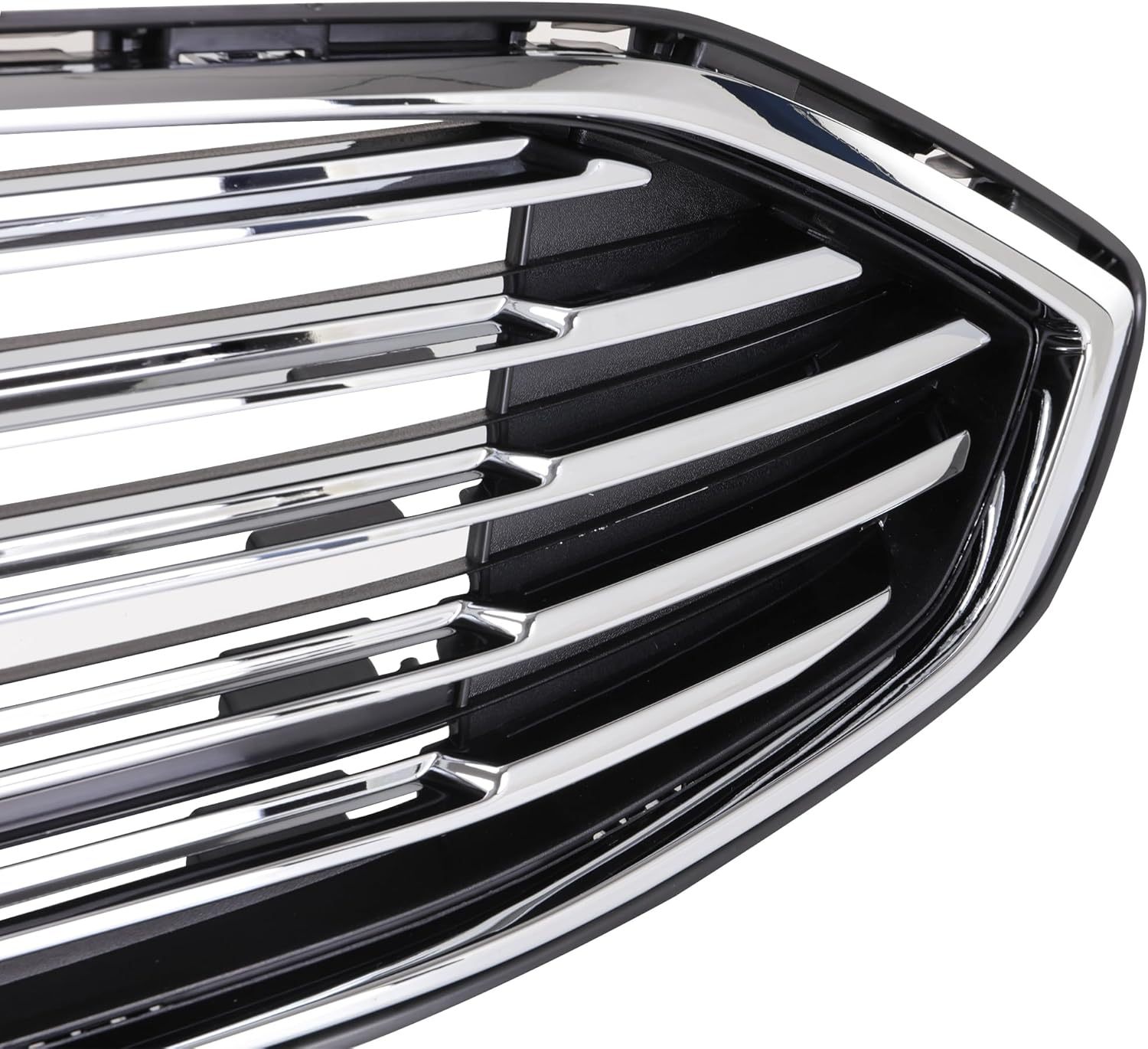Front Grille Bumper Upper Chrome Black Grill Replacement HS7Z8200AA For 2017 2018 Ford Fusion