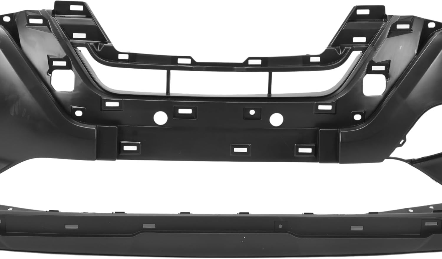 Replacement For 2017 2018 2019 2020 Nissan Rogue SL S SV Hybrid 620226FL0H Primed Steel Front Bumper Cover with Textured Lower
