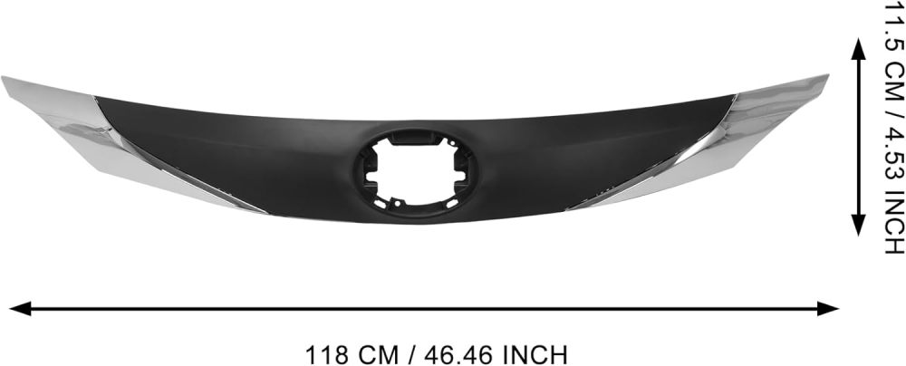 Front Bumper Upper Grille Chrome Black Trim Compatible with 2021 2022 Toyota Sienna 5311408070