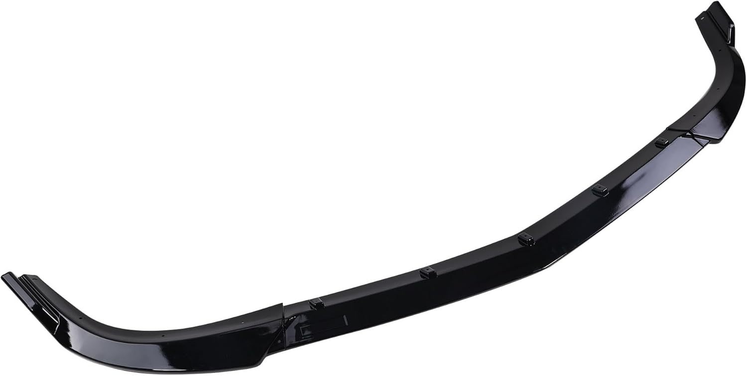 3PCS Front Bumper Lip Glossy Black Compatible with 2012-2014 Mercedes Benz W204 C180 C200 C220 C250 C300 Sport Splitter Protection Body Kit