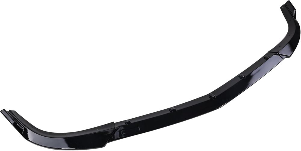 3PCS Front Bumper Lip Glossy Black Compatible with 2012-2014 Mercedes Benz W204 C180 C200 C220 C250 C300 Sport Splitter Protection Body Kit