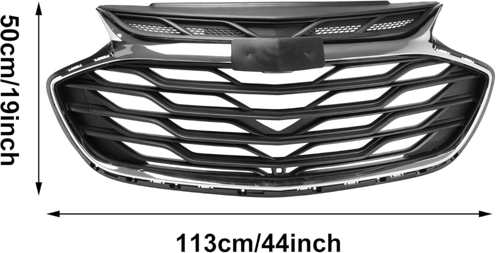 OMGREAT Front Upper Chrome Grille Assembly Fits 2019 2020 Chevrolet Cruze 42674397