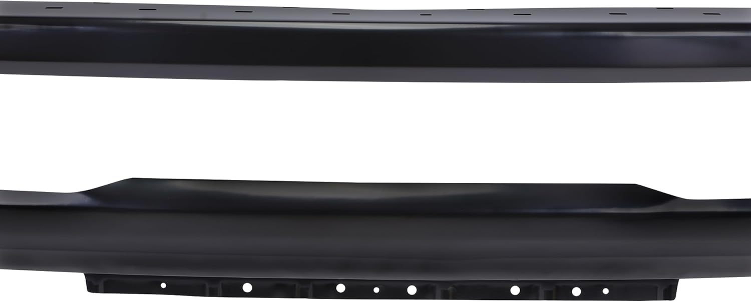 Front Bumper Face Bar W/Fog Light Holes Compatible For 2017 2018 2019 Ford F250 F350 Black Steel Bumper Replacement