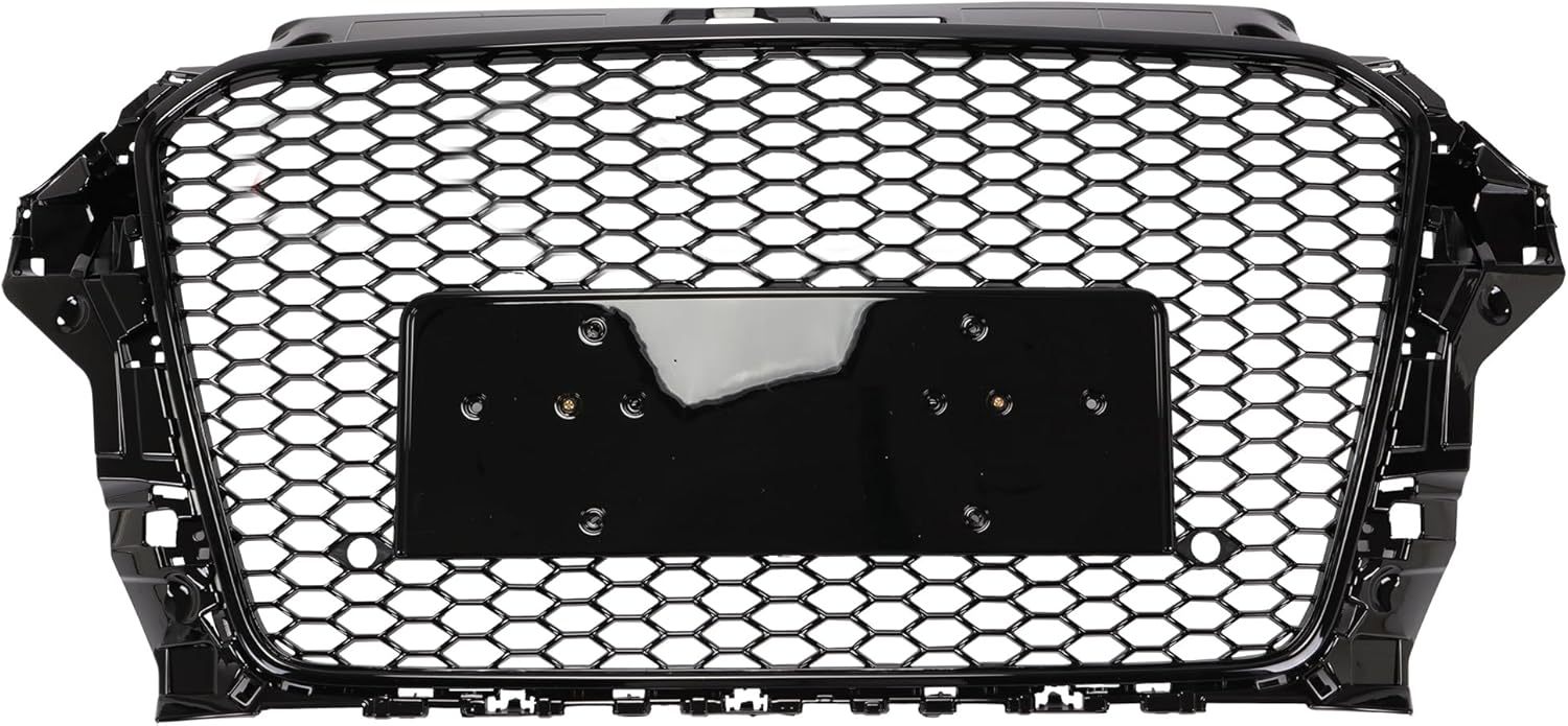 Front Bumper Black Honeycomb Grill Grille Fits For 2013 2014 2015 2016 Audi A3 S3 RS3