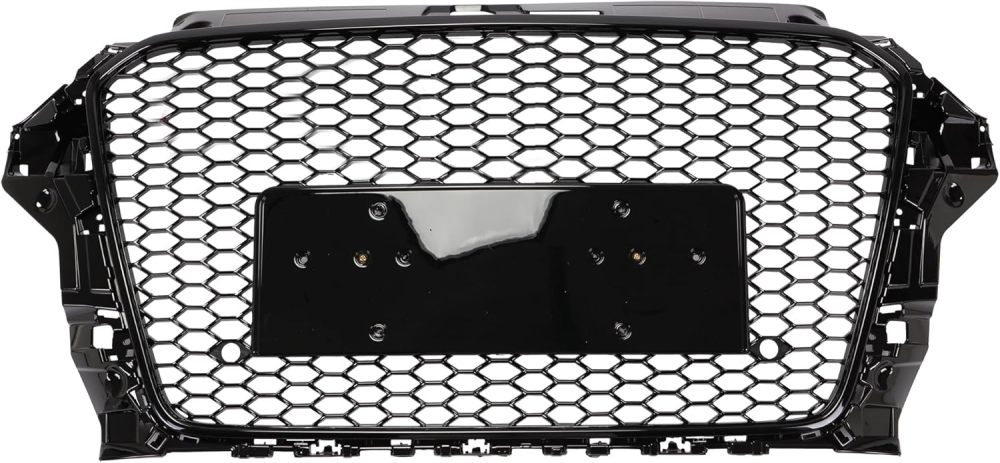 Front Bumper Black Honeycomb Grill Grille Fits For 2013 2014 2015 2016 Audi A3 S3 RS3