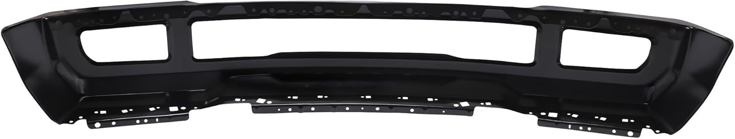 Front Bumper Face Bar W/Fog Light Holes Compatible For 2017 2018 2019 Ford F250 F350 Black Steel Bumper Replacement