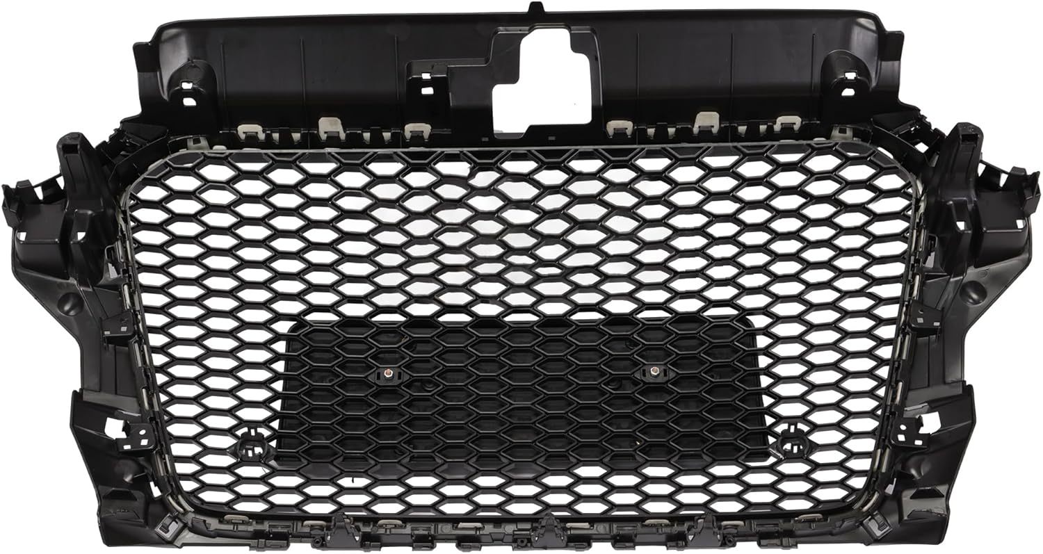 Front Bumper Black Honeycomb Grill Grille Fits For 2013 2014 2015 2016 Audi A3 S3 RS3