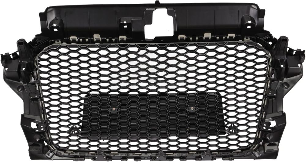 Front Bumper Black Honeycomb Grill Grille Fits For 2013 2014 2015 2016 Audi A3 S3 RS3