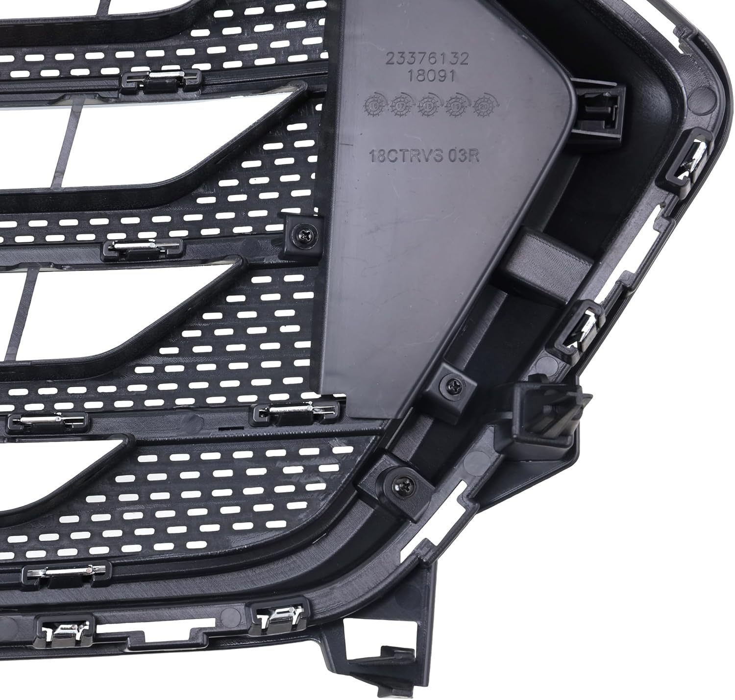 Front Bumper Upper Grille W/Chrome Black For Chevy Traverse 2018 2019 2020 2021 Replacement 84297944