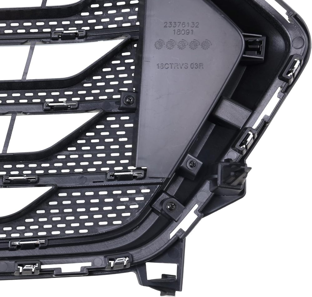 Front Bumper Upper Grille W/Chrome Black For Chevy Traverse 2018 2019 2020 2021 Replacement 84297944