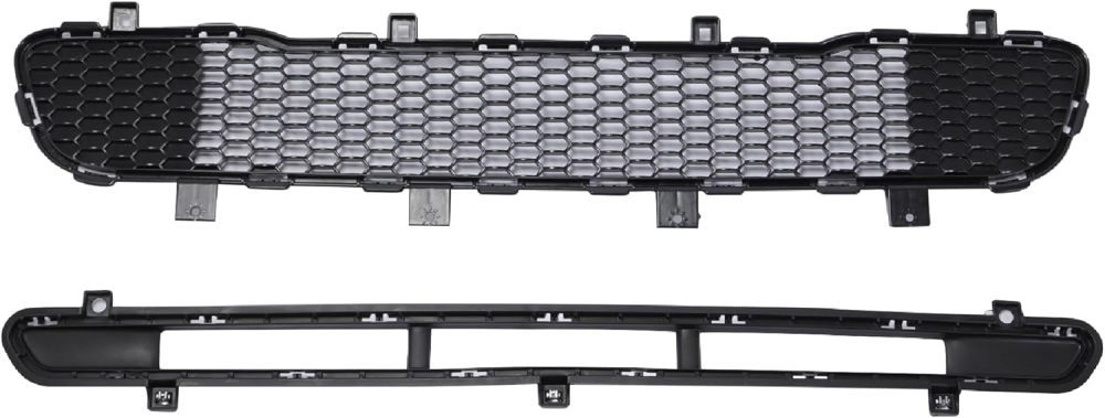 Plastic Front Bumper Cover Group Upper & Lower Grille Set Replacement For 2017-2022 Jeep Compass OE 68351154AA,68351154AD