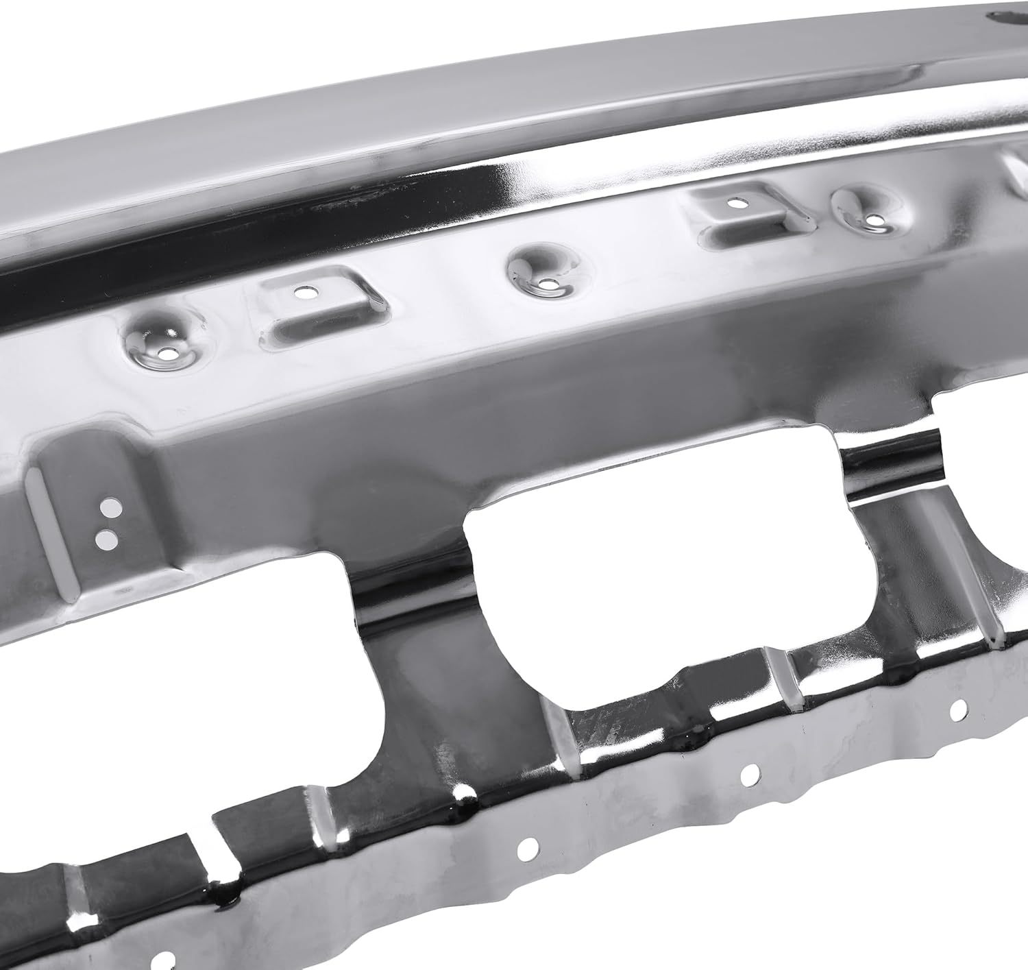 Replacement For 2016 2017 2018 GMC Sierra 1500 Front Bumper With Sensor Holes Chrome Steel,23243500 GM1002866