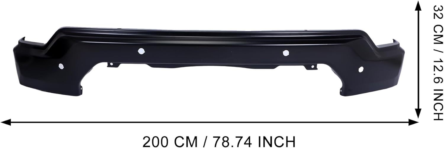 Front Bumper Face Bar with Park Hole Compatible With 2019 2020 2021 GMC Sierra 1500 Primed Steel Bumper Replacement 84482541