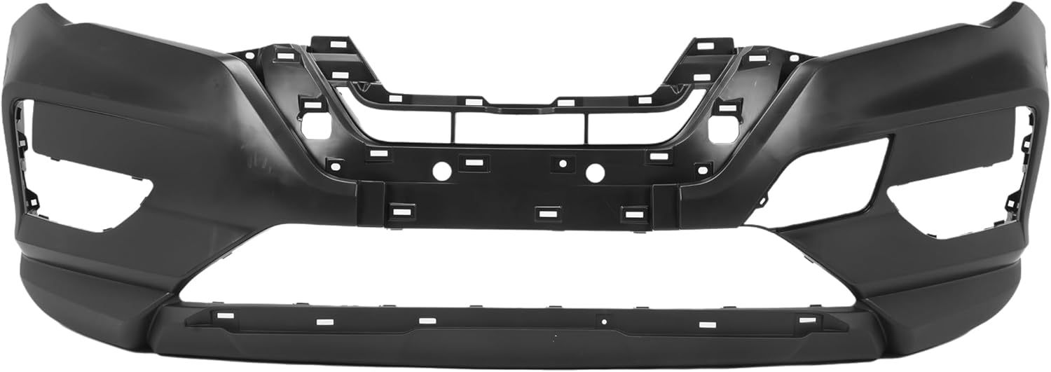 Replacement For 2017 2018 2019 2020 Nissan Rogue SL S SV Hybrid 620226FL0H Primed Steel Front Bumper Cover with Textured Lower