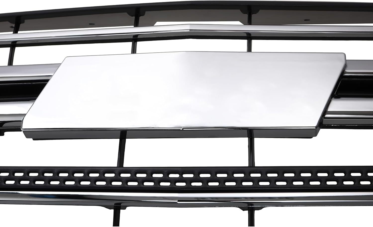 Front Bumper Upper Grille W/Chrome Black For Chevy Traverse 2018 2019 2020 2021 Replacement 84297944