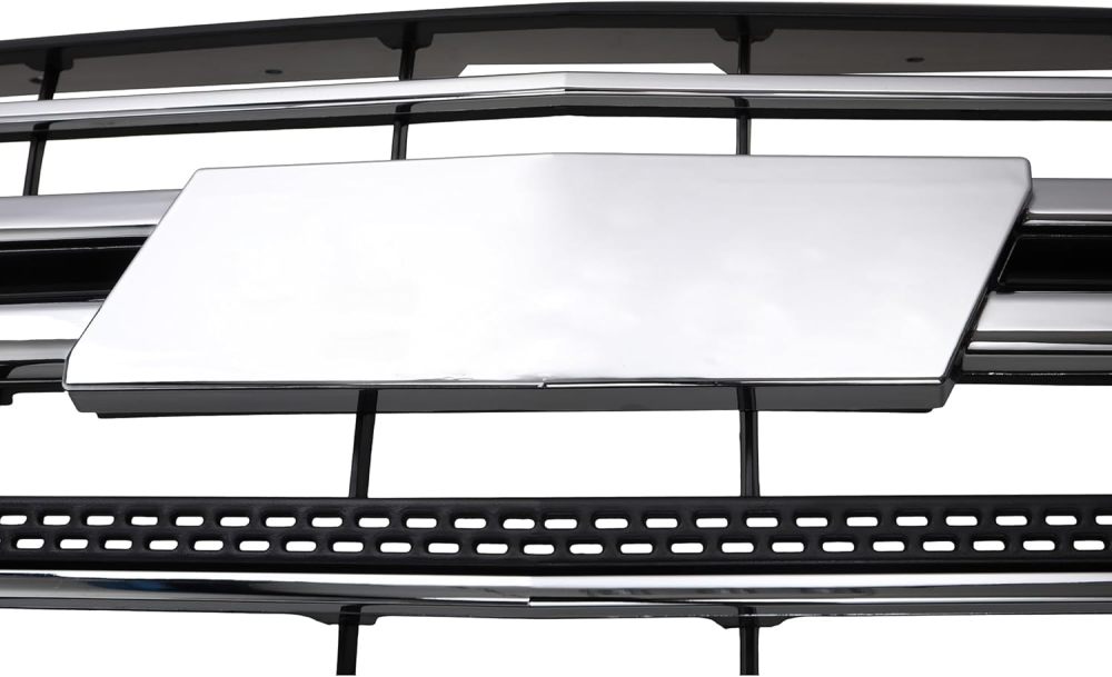 Front Bumper Upper Grille W/Chrome Black For Chevy Traverse 2018 2019 2020 2021 Replacement 84297944