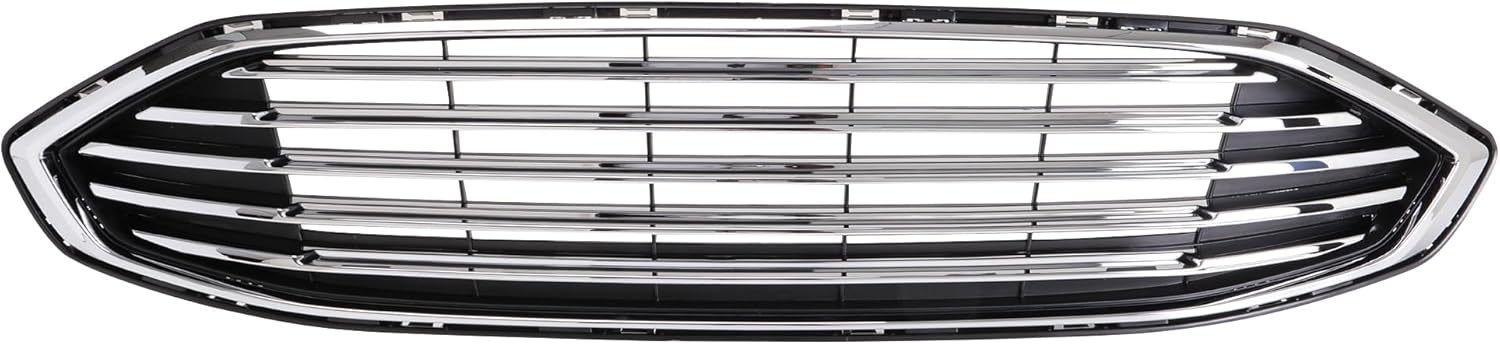 Front Grille Bumper Upper Chrome Black Grill Replacement HS7Z8200AA For 2017 2018 Ford Fusion