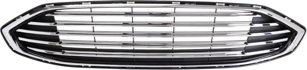 Front Grille Bumper Upper Chrome Black Grill Replacement HS7Z8200AA For 2017 2018 Ford Fusion