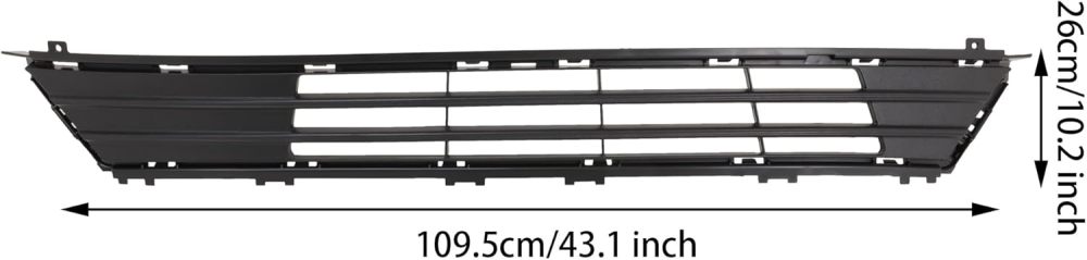 Replacement Bumper Grille For 2017-2018 Ford Fusion Front Center HS7Z17B968AA