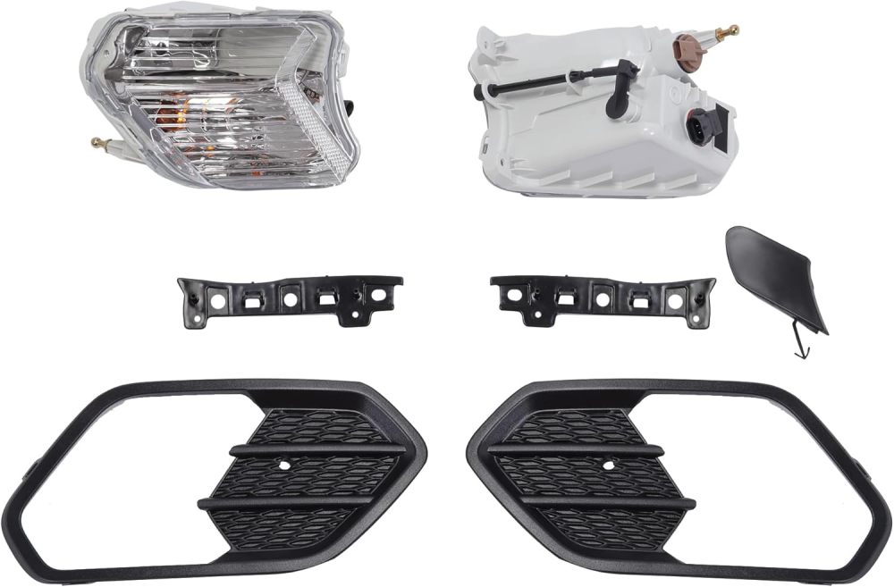 Replacement For 2017 2018 2019 Ford Escape GJ5Z-17757GJ5Z-8200 Front Bumper Cover & Front Grille Fog Lights Assembly
