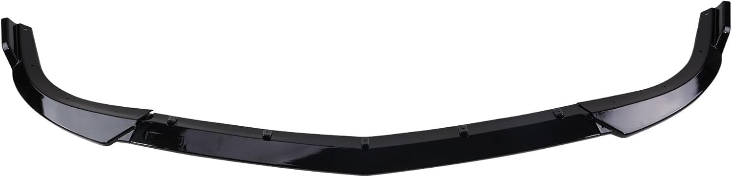 3PCS Front Bumper Lip Glossy Black Compatible with 2012-2014 Mercedes Benz W204 C180 C200 C220 C250 C300 Sport Splitter Protection Body Kit