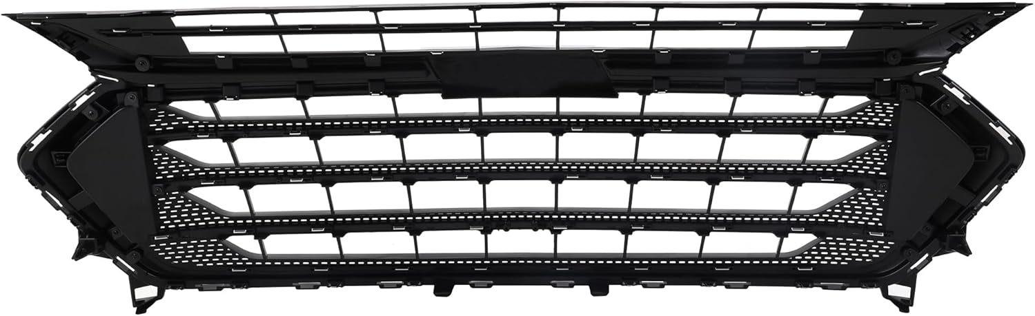 Front Bumper Upper Grille W/Chrome Black For Chevy Traverse 2018 2019 2020 2021 Replacement 84297944