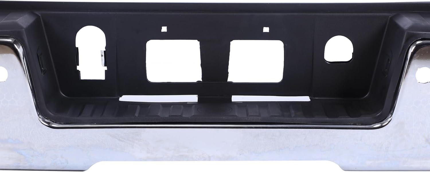 Chrome Steel Rear Bumper Face Bar W/Sensor Holes Fits For 2014-2018 Chevy Silverado GMC Sierra 1500， GM1103183