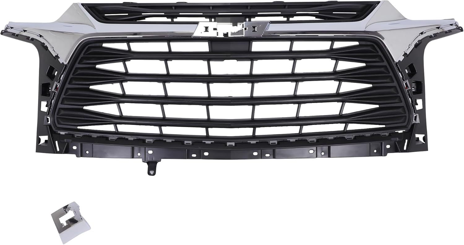 Fit For 2019-2022 Chevrolet Blazer Front Bumper Grille Assembly Black Chrome 84612436