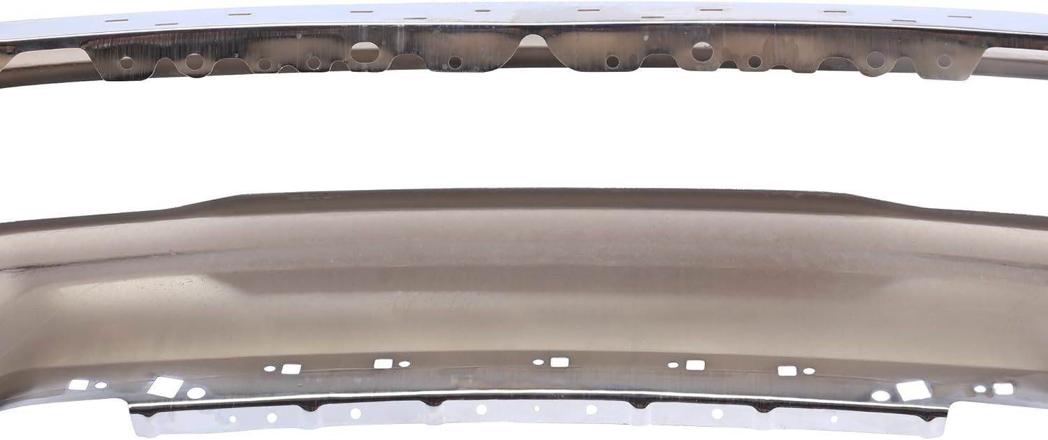 Front Bumper Face Bar Compatible For 2017 2018 2019 Ford F250 F350 W/Fog Light Holes Chrome Steel Bumper Replacement for FO1002432
