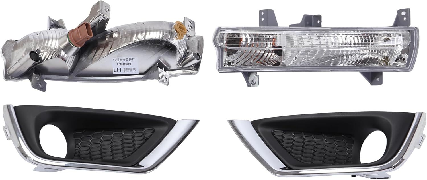 Plastic Front Bumper Cover Group Upper & Lower Grille Set Replacement For 2017-2022 Jeep Compass OE 68351154AA,68351154AD