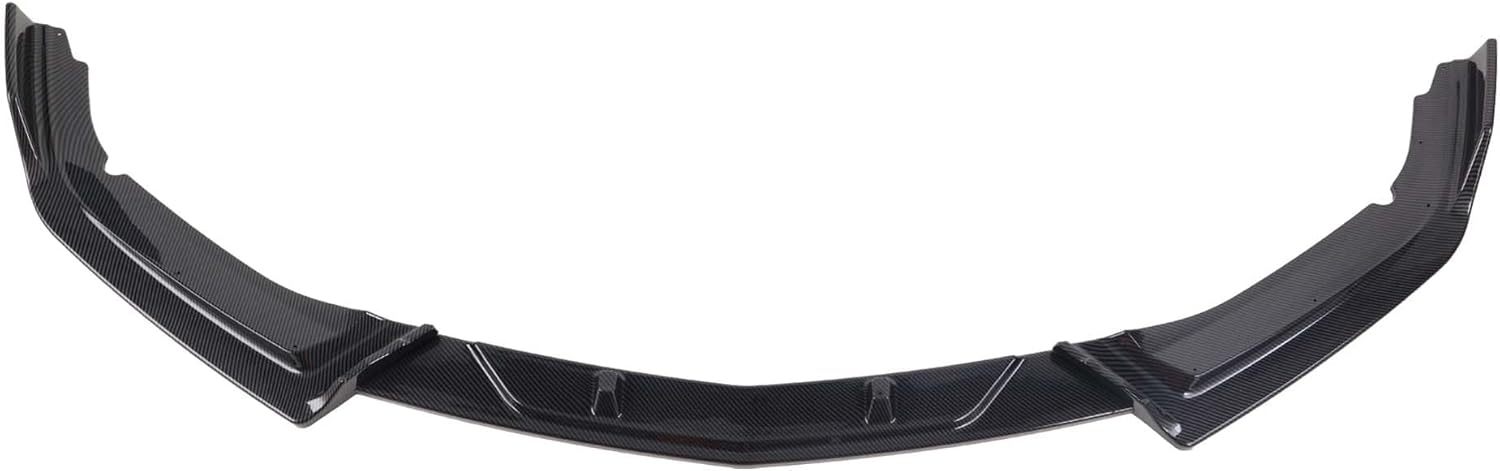 3Pcs Front Bumper Lip Compatible with 2016-2021 Honda Civic EX LX Air Dam Lower Chin Splitter Protection Body Kit (Glossy Black)