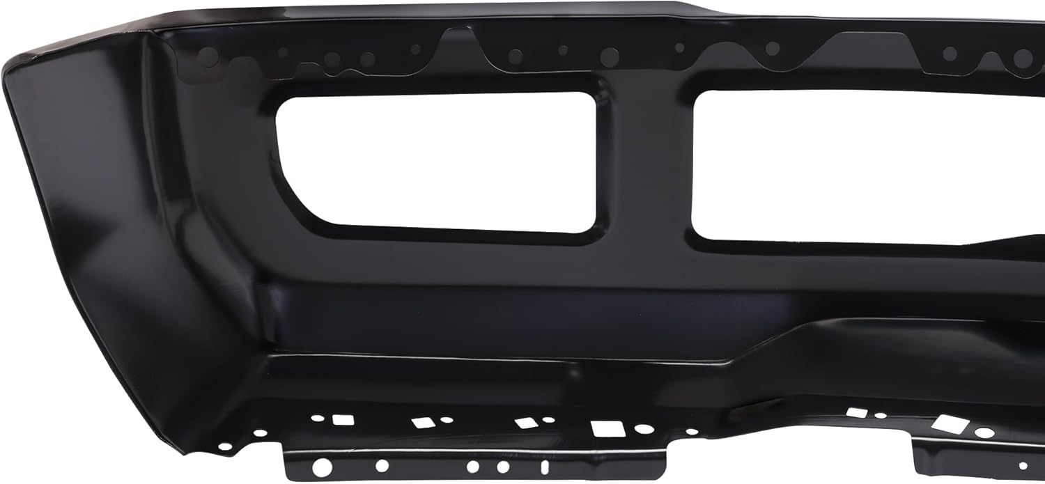 Front Bumper Face Bar W/Fog Light Holes Compatible For 2017 2018 2019 Ford F250 F350 Black Steel Bumper Replacement