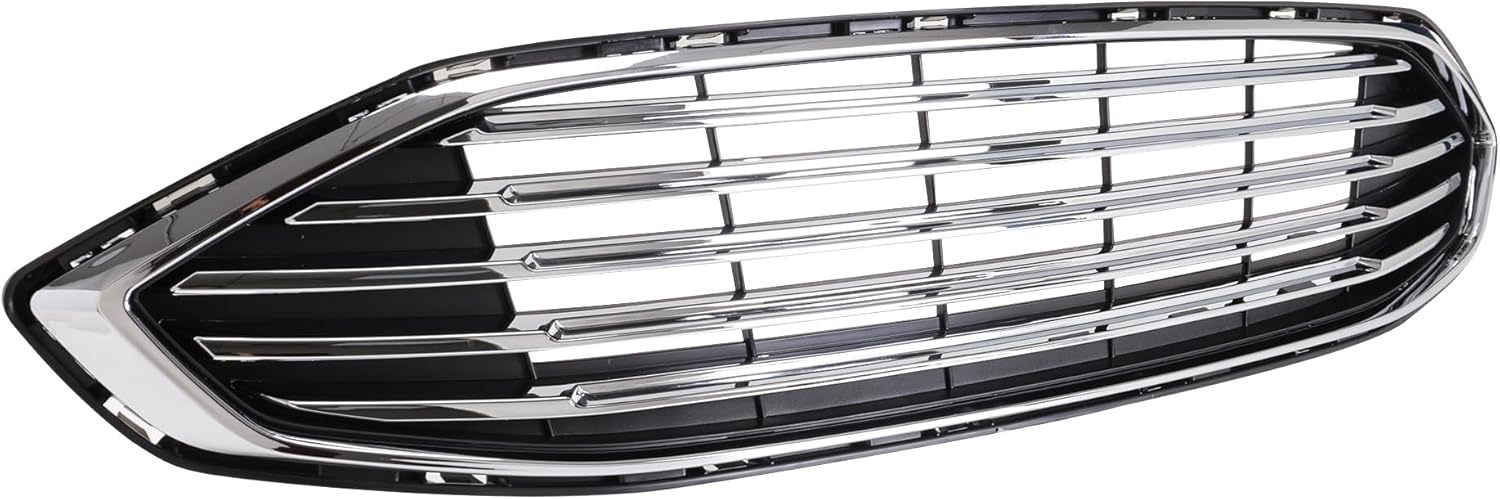 Front Grille Bumper Upper Chrome Black Grill Replacement HS7Z8200AA For 2017 2018 Ford Fusion