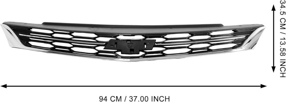Front Bumper Grille Chrome Frame Replacement For Chevy Cruze Sedan 2016 2017 2018
