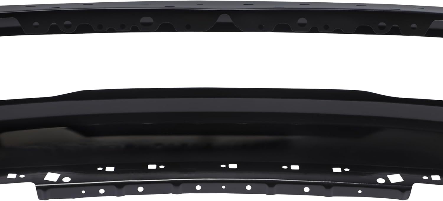 Front Bumper Face Bar W/Fog Light Holes Compatible For 2017 2018 2019 Ford F250 F350 Black Steel Bumper Replacement