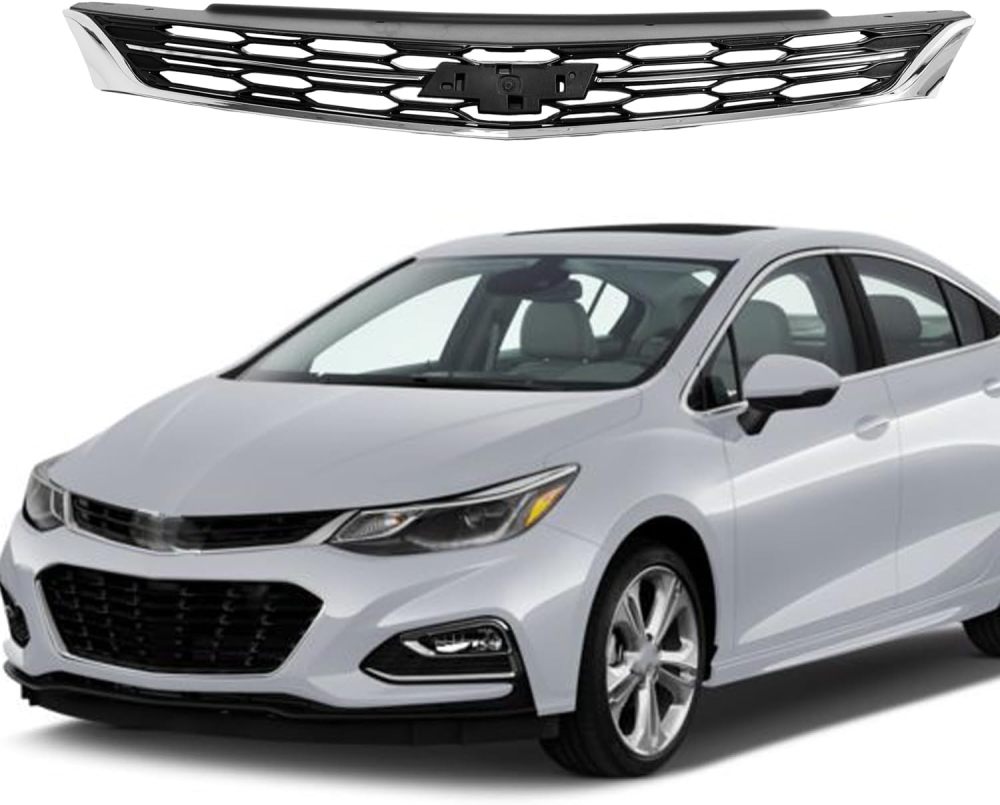 Front Bumper Grille Chrome Frame Replacement For Chevy Cruze Sedan 2016 2017 2018