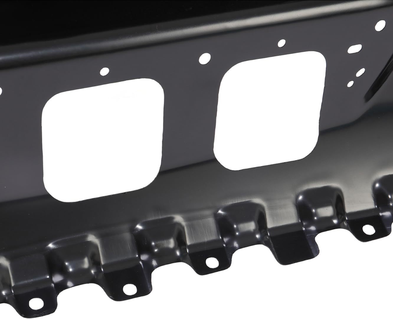 Replacement Front Bumper Steel For 2014-2015 GMC Sierra 1500 Black W/Sensor Fog Hole OE 22902310 |Chrome Silver without Sensor Holes OE 22902307