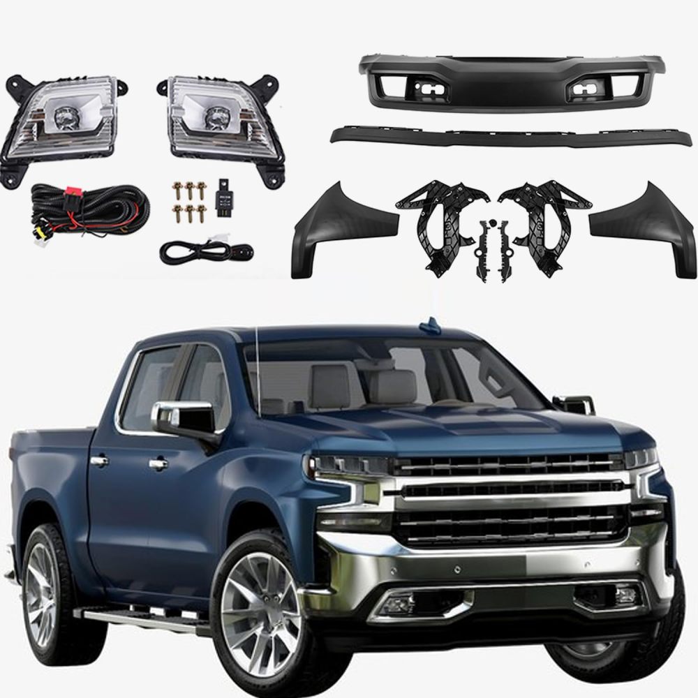 Front Bumper Retainer Fog Lights Assembly Kit For 2019 2020 2021 Chevy Silverado Chevrolet 1500