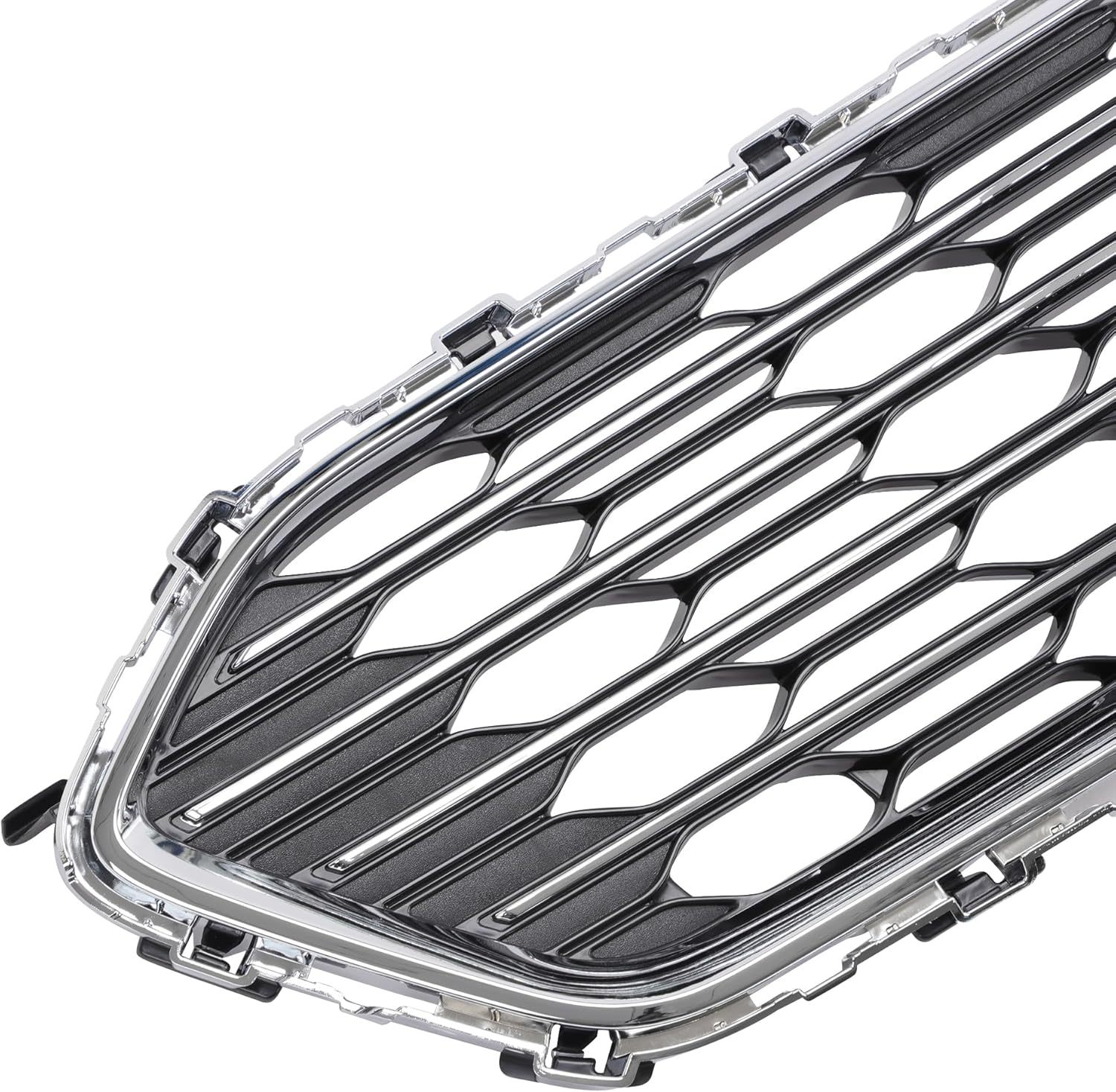 Front Bumper Mesh Middle Grille Chrome For 2016 2017 2018 Chevrolet Cruze Sedan GM1036174