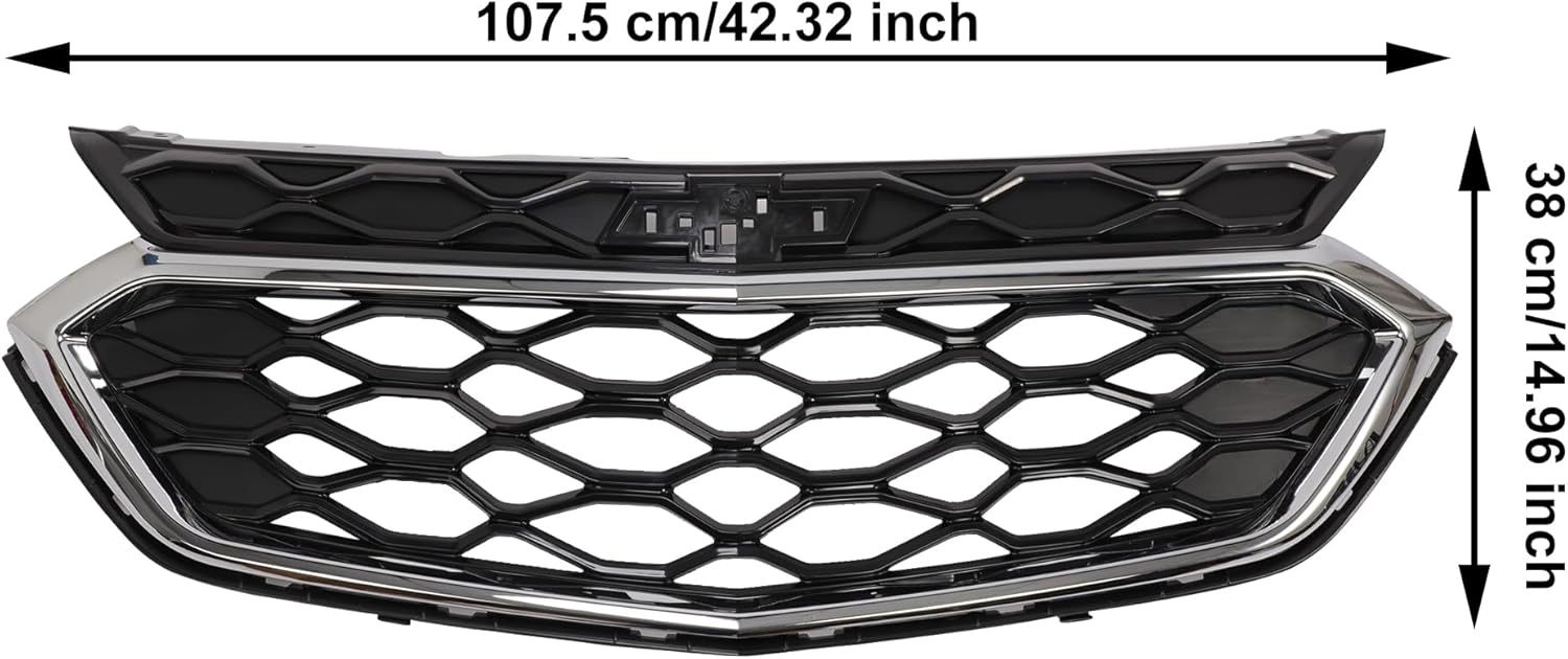For 2018-2020 Chevrolet Equinox Front Bumper Upper Grille Grill Mesh Chrome Replacement Of 1KPGM1211056 84384741