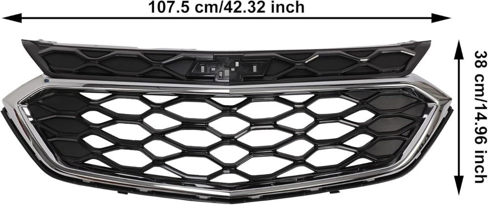 For 2018-2020 Chevrolet Equinox Front Bumper Upper Grille Grill Mesh Chrome Replacement Of 1KPGM1211056 84384741