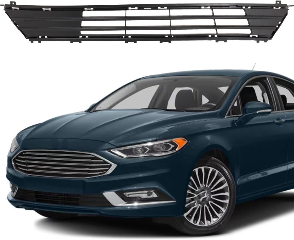 Replacement Bumper Grille For 2017-2018 Ford Fusion Front Center HS7Z17B968AA