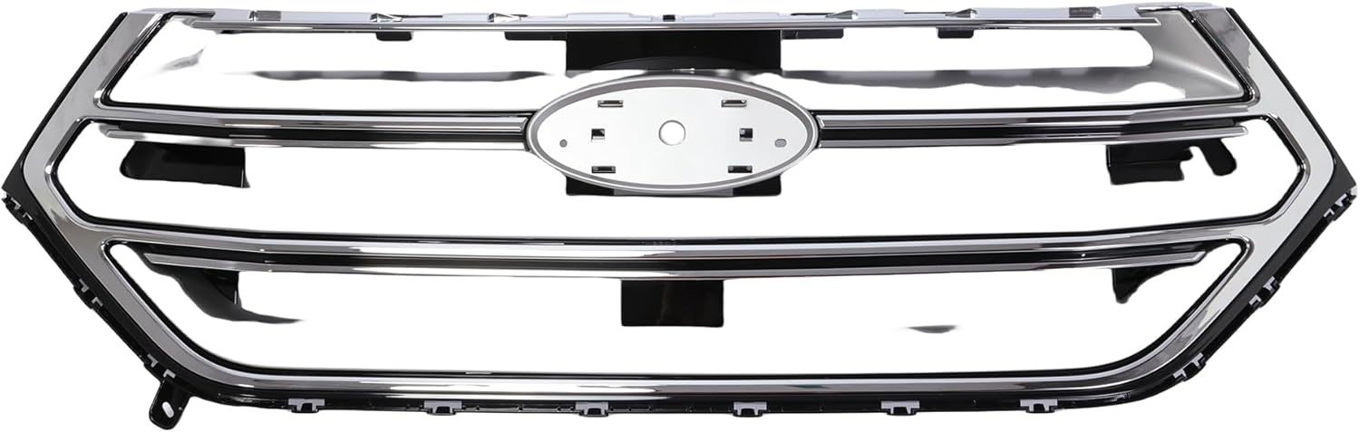 Front Bumper Cover For Ford Edge 2015 2016 2017 2018, Front Mesh Grill Front Bumper Grille Set Replacement Exterior Accessories