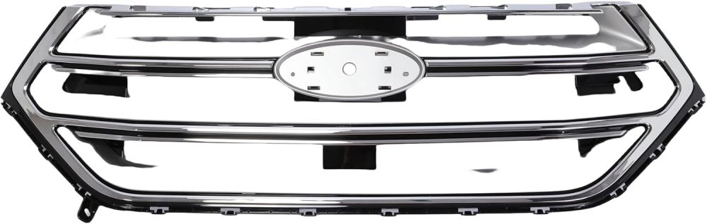 Front Bumper Cover For Ford Edge 2015 2016 2017 2018, Front Mesh Grill Front Bumper Grille Set Replacement Exterior Accessories
